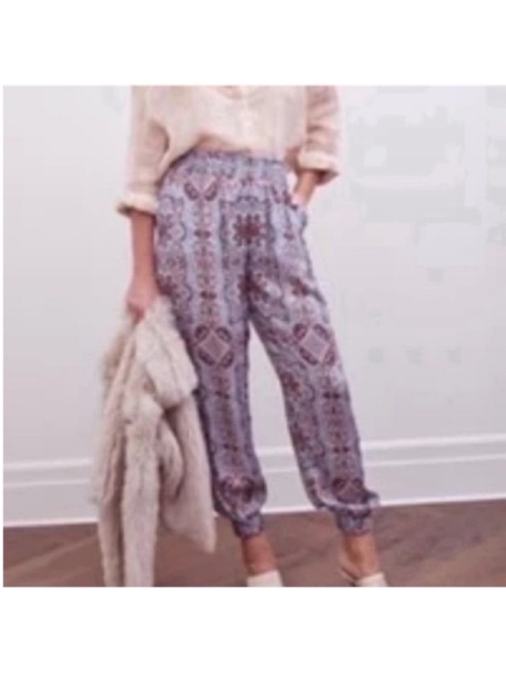Kimberly Taylor x Curio Faena Bazaar Danielle Harem Pants Blue Size M